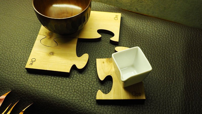 "CL Studio" puzzle logs coasters - ที่รองแก้ว - ไม้ 