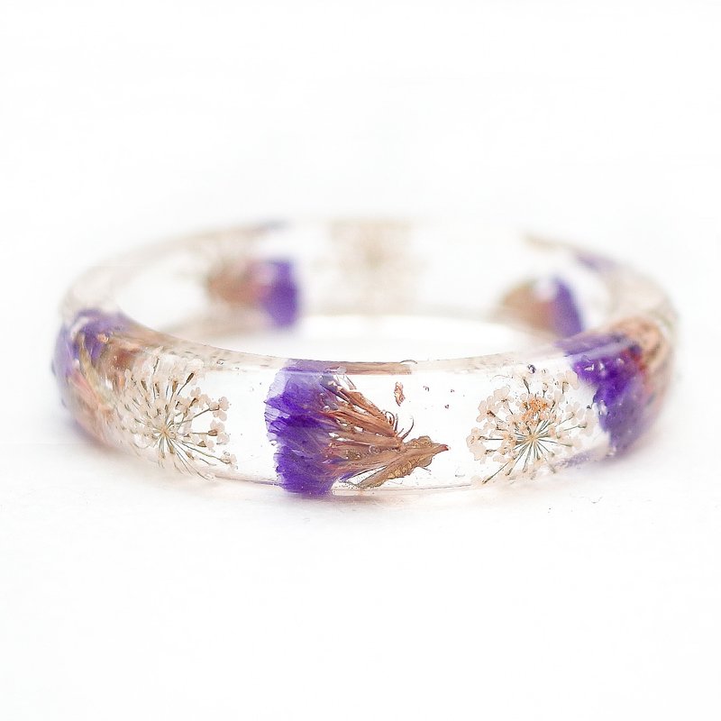 Flowers that original brand / [simple lace series] never change love love star flower flower flower bracelet / purple line / dry flower flower / bracelet / unique - Bracelets - Plants & Flowers Purple