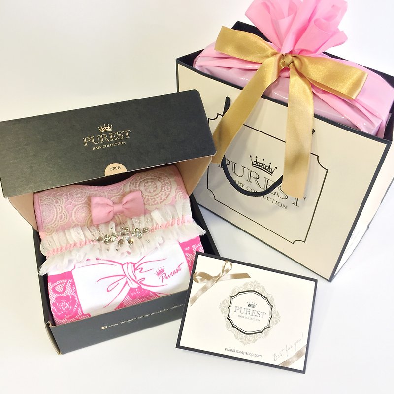 PUREST fashion little lady [luxury limited edition] baby gift box group / newborn / Mi Yue gift preferred - Baby Gift Sets - Cotton & Hemp 