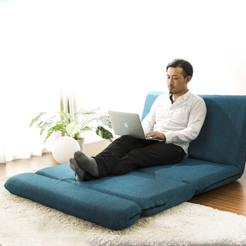 折疊雙人沙發床MT3【日本和樂の音色】 - 椅子/沙發 - 其他材質 藍色