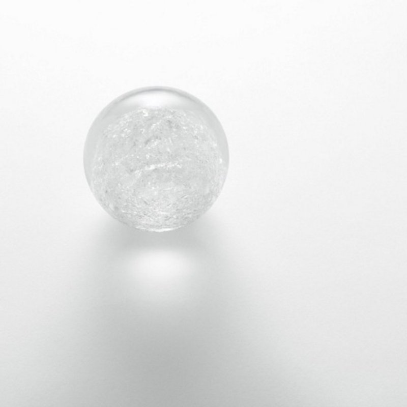 8cm glass snowflakes [Japan] (large spheres) Perrocaliente SECCA snowflakes Customized - ของวางตกแต่ง - แก้ว ขาว