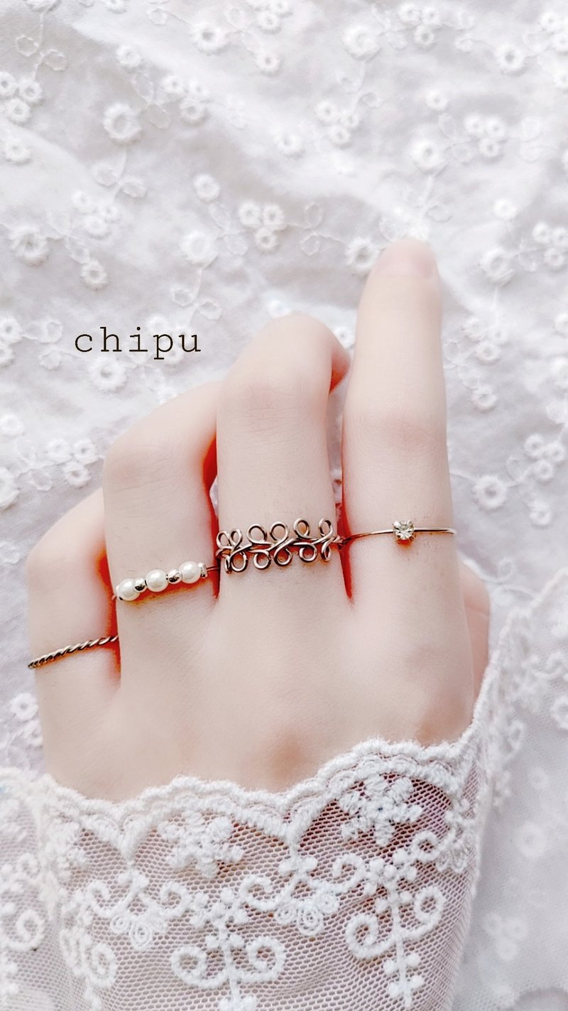 Silver simple lace ring set - General Rings - Other Metals Silver