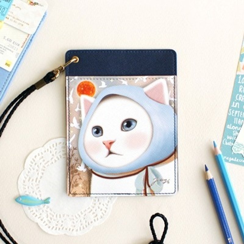 JETOY, sweet cat neck rope tag passport holder _Bird (J1406405) - Passport Holders & Cases - Other Materials Multicolor