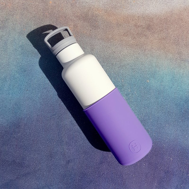 美國HYDY時尚保溫水瓶 CinCin White系列 | 紫羅蘭-白瓶- 590ml - 水壺/水瓶 - 其他金屬 紫色