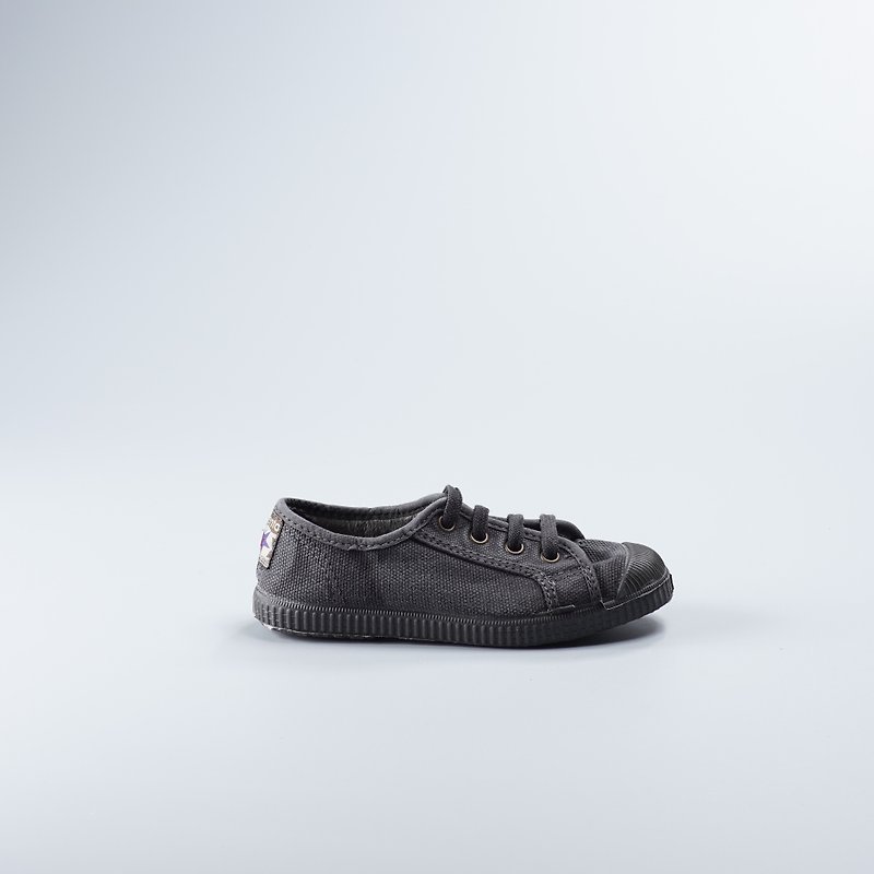 Spanish canvas shoes winter bristles black blackhead wash old 974777 children's shoes size - รองเท้าเด็ก - ผ้าฝ้าย/ผ้าลินิน สีดำ