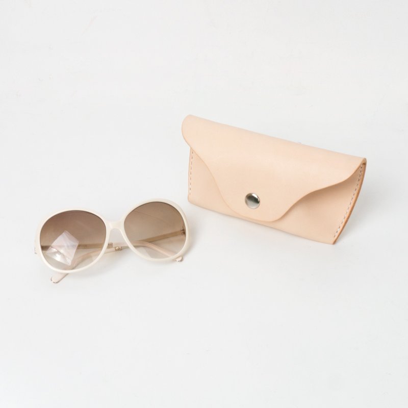 First layer vegetable tanned cowhide eyeglass bag sunglasses bag - Eyeglass Cases & Cleaning Cloths - Genuine Leather 