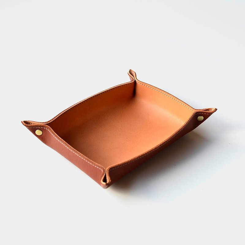 [Paranoid Butler] Primary Color Leather Storage Tray Leather Storage Box Tray TRAY - Storage - Genuine Leather Brown