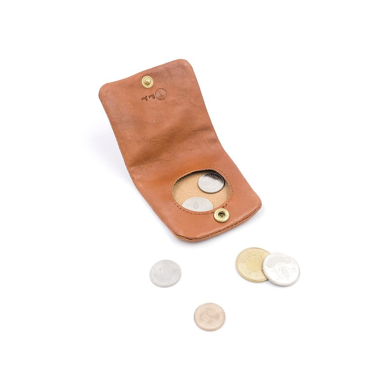 Handmade vegetable tanned leather-soft coin purseleather wallet - กระเป๋าสตางค์ - หนังแท้ สีนำ้ตาล