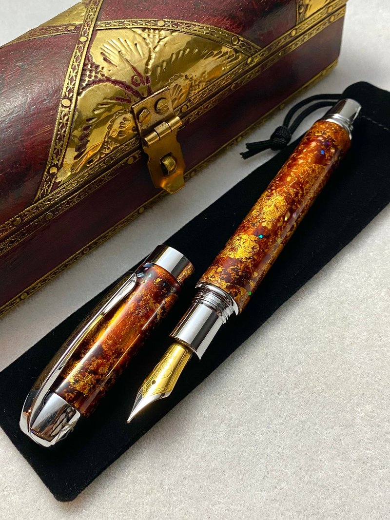 3952老山羊-天然漆筆 大鵬灣 流金歲月 雙色鋼尖鋼筆 - 鋼筆 - 其他材質 