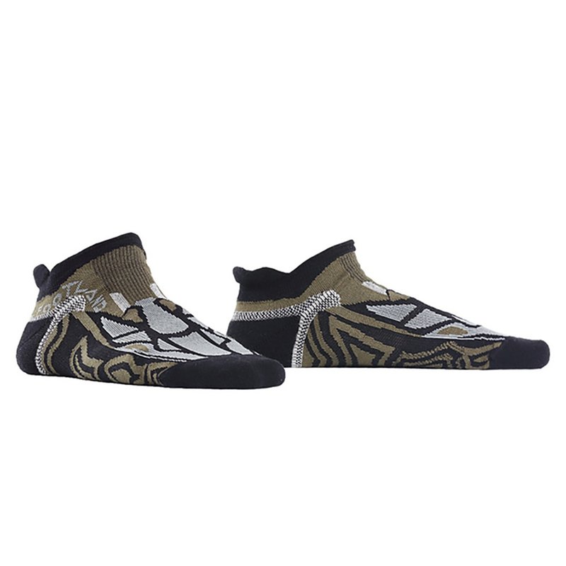 【FOOTLAND】MA Foot Arch Protection Resistant Fit Full Horse Socks-CP Olive Green - ชุดเดินป่า - วัสดุอื่นๆ สีเทา