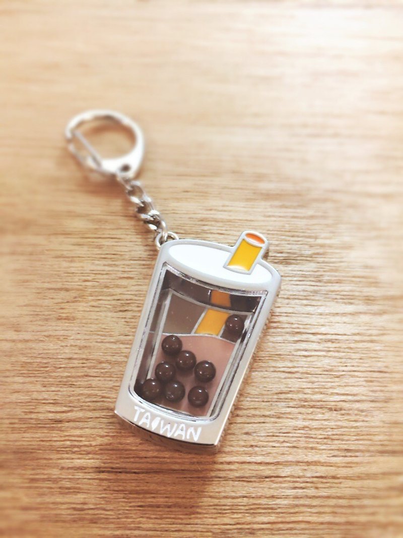 Fun Taiwan Key Holder ( Pearl Milk Tea ) - Keychains - Other Metals Silver