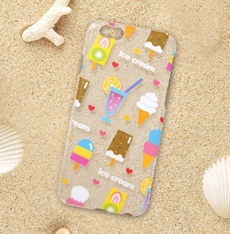 【Clear iPhone case】Ice cream - Phone Cases - Plastic Transparent