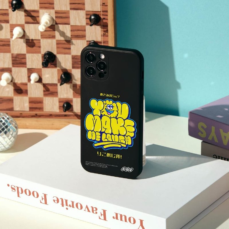 A/DA你讓我想笑純色矽膠iPhone手機殼 - 手機殼/手機套 - 矽膠 黑色