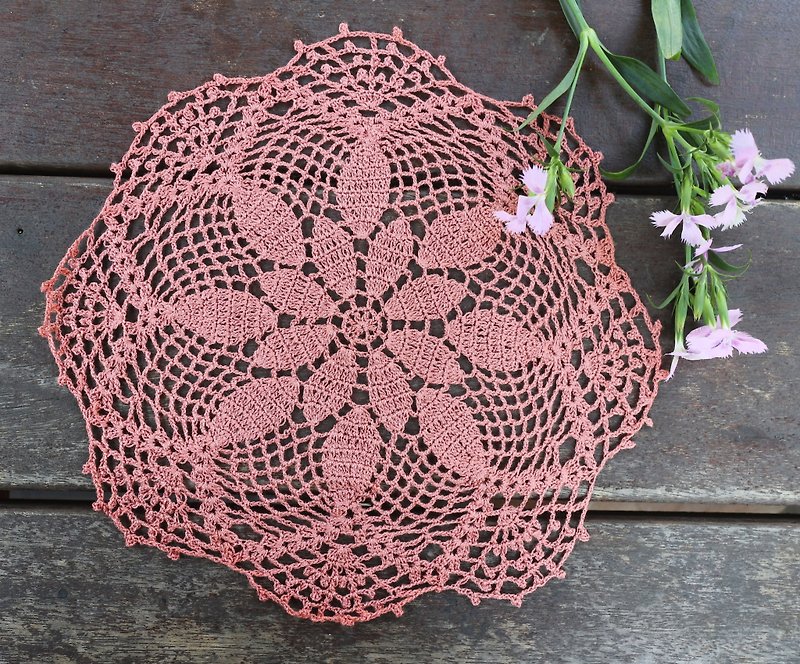 Handmade-Brick Red. Lace Pad - Items for Display - Paper Red