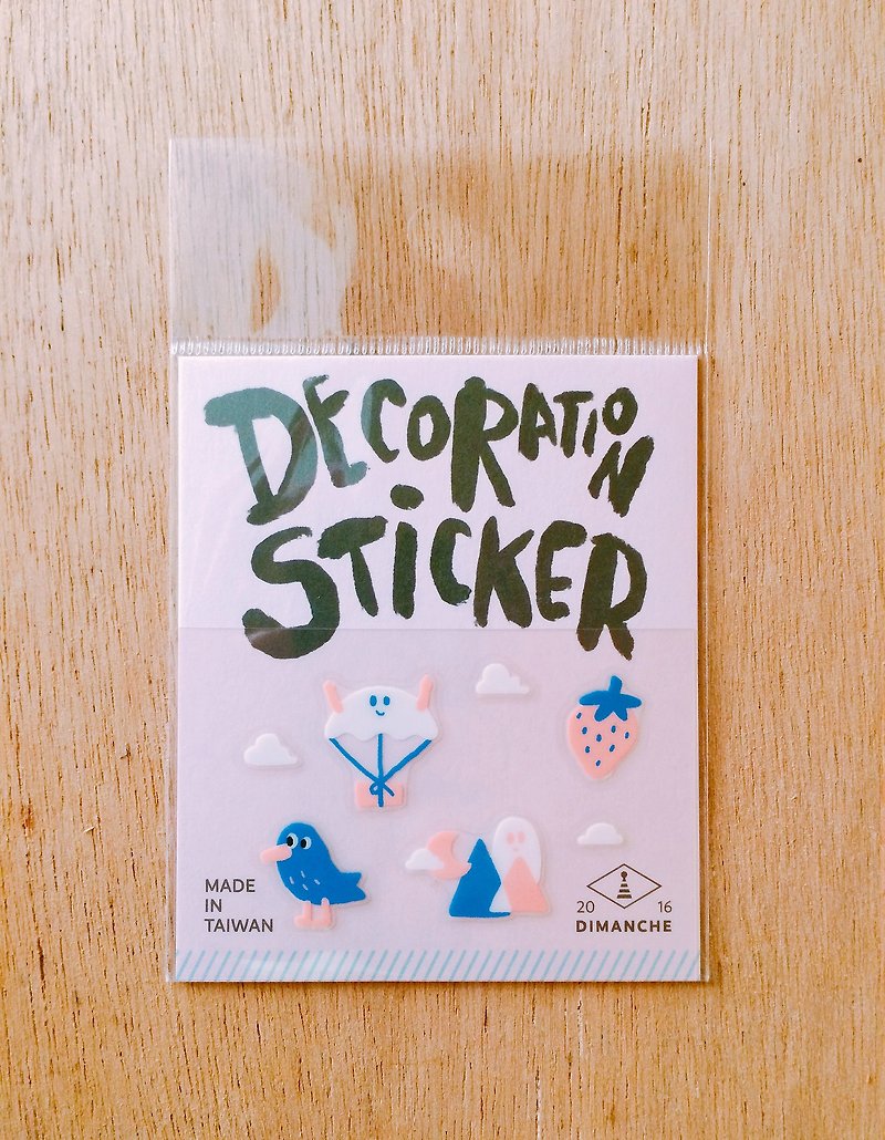 Di Mengqi Decorative Small Stickers-Ghost/Deep Mountain Package - สติกเกอร์ - กระดาษ หลากหลายสี