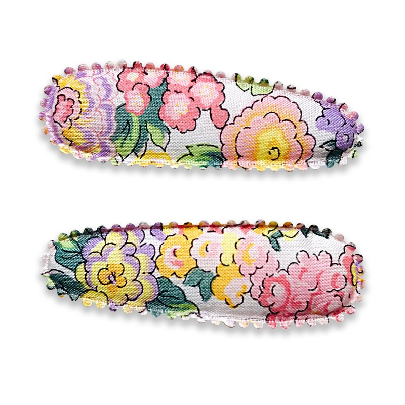 Australian Josie Joan's handmade floral fabric hairpin (S) - Audrey - เครื่องประดับผม - ผ้าฝ้าย/ผ้าลินิน 