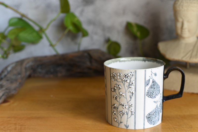 Vintage hand-carved pottery cup no.7 - แก้ว - ดินเผา 