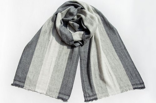 omhandmade 喀什米爾Cashmere/針織圍巾/純羊毛圍巾/羊毛披巾-厚款日本