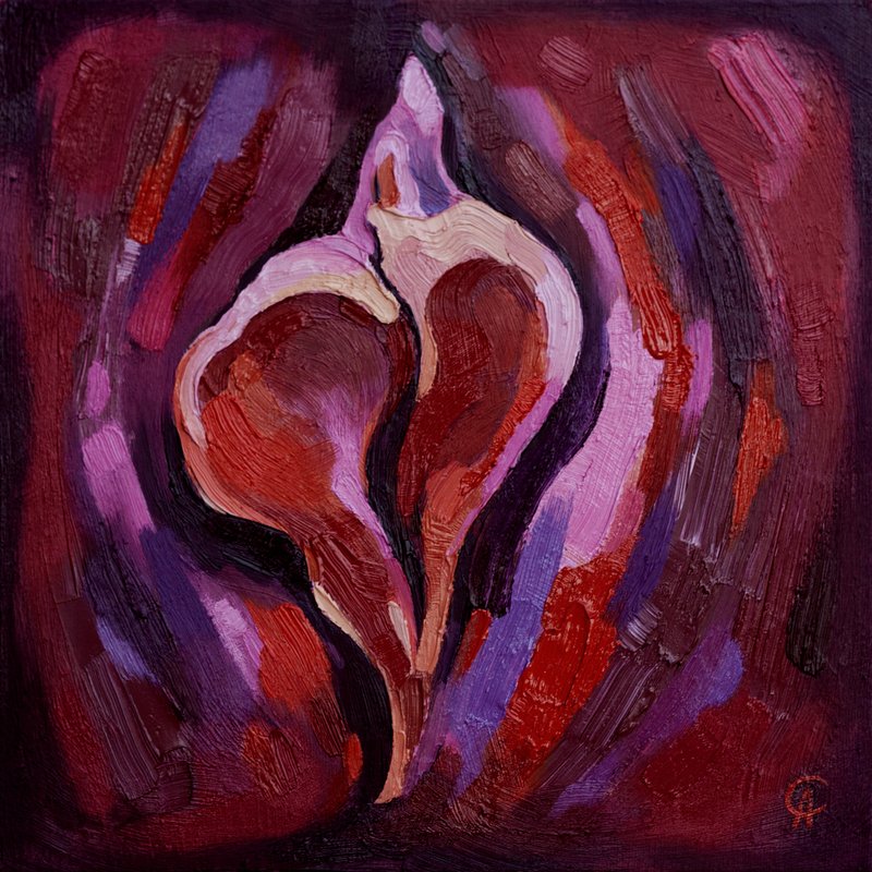 Yoni Painting Sexy Original Art Erotic Artwork Vulva Wall Art Decor - Posters - Other Materials Red