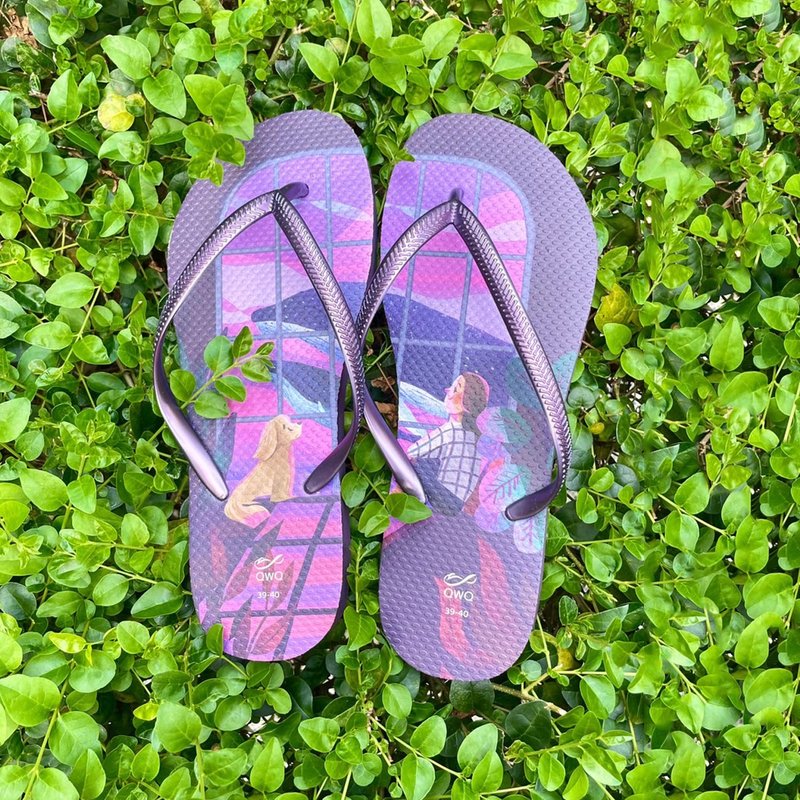 Women's anti-slip waterproof flip-flop slippers Astrid crispy indoor and outdoor slippers-The most beautiful dream- - รองเท้าแตะ - ยาง หลากหลายสี