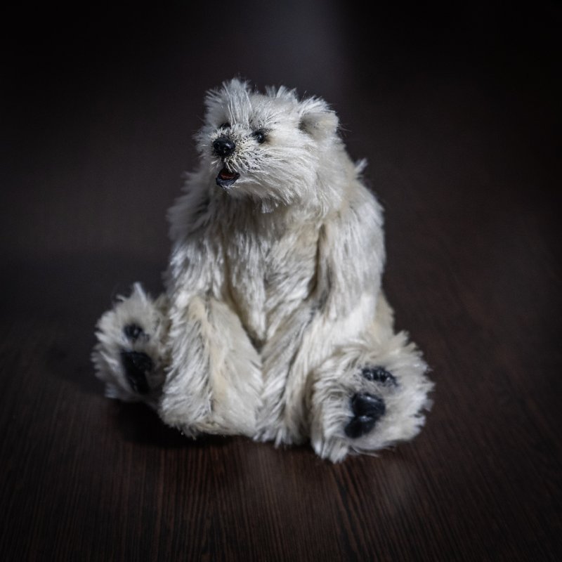 Teddy Bear - Stuffed Animal - ตุ๊กตา - โลหะ สีเทา