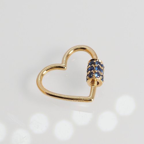 IRIZA Jewellery 18K金心型藍寶石吊咀 Blue Sapphire Heart Connector