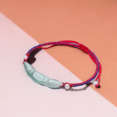 瓔珞珠寶盒 E.L.Jewelry Box 冰綠翡翠蓮藕編織手鍊 | 天然A貨翡翠 | 送禮