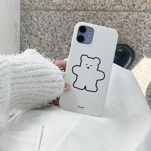 Chanibear 韓國文創 Chanibear Phone case - card, One bear (white) 卡位 订制手机壳很结实。
