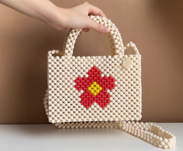 【MERRMA】メルマ ハンドバッグ BEAD BAG ビーズ サテン 楽天市場】MARCHER マルシェ 巾着 ビーズ ショルダー バッグ