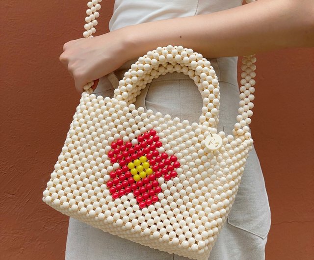 TYPESERVICE ♥ Beaded Handmade Knitted Bag/追跡付 TYPESERVICE ♥ Beaded Handmade Knitted Bag/追跡付