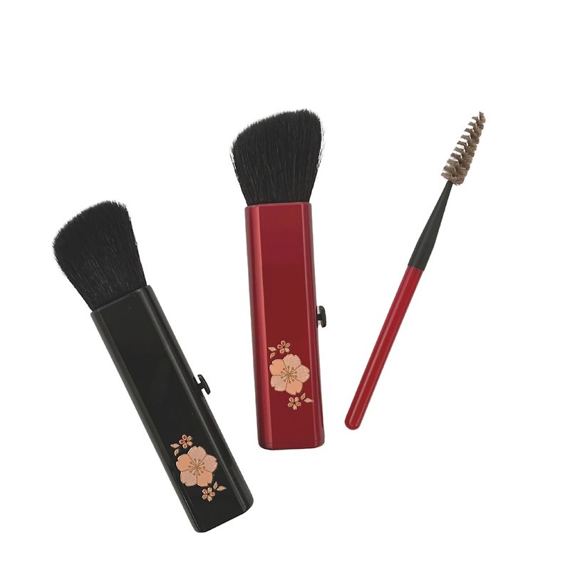 Call fortune! Makeup brush set sakura special set with eyelash curl up brush BK - Makeup Brushes - Other Materials Black