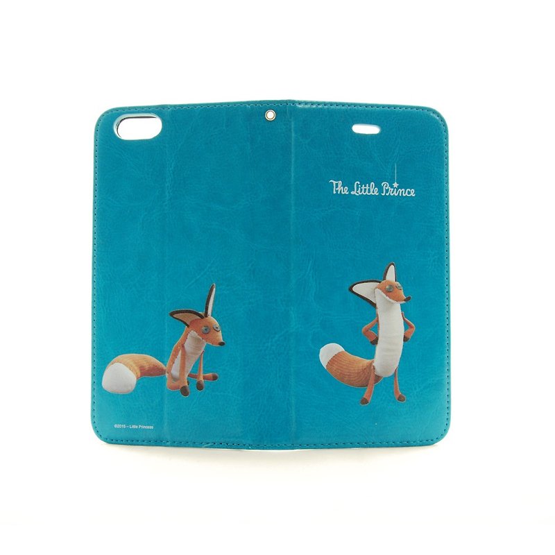 Little Prince Movie Version authorized Series - [Dear fox (blue-green)]: magnetic holster "iPhone / Samsung / Sony" - Other - Genuine Leather Blue