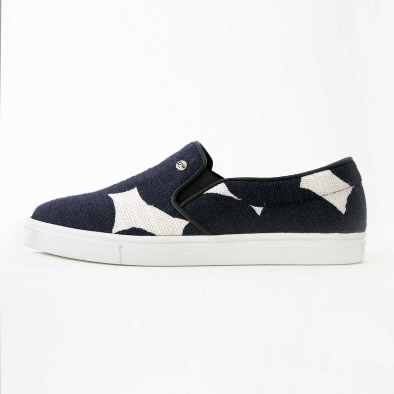Døts SNKR. (圓点) | WL - 女休閒鞋/帆布鞋 - 棉．麻 白色