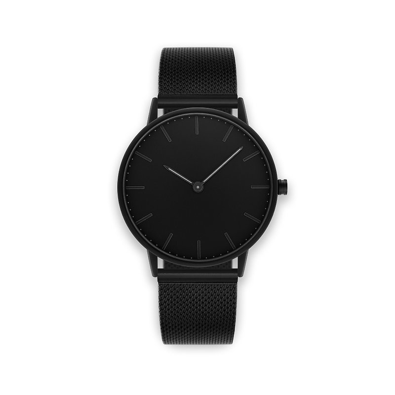 ブラックアウト40  - ステンレスメッシュ - 腕時計 - その他の素材 ブラック