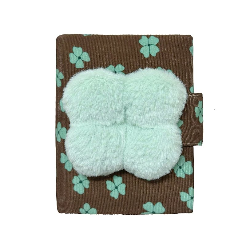 clover diary cover (A6 size) / book cover bookbinder New Year's present - Notebooks & Journals - Other Materials 