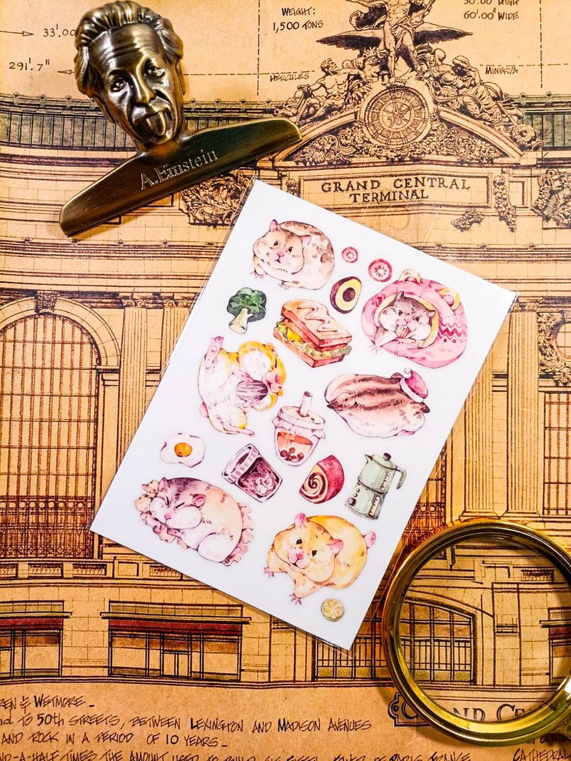 KR521_Cute Animals_mouse.A Transfer Stickers/轉印貼紙 - 貼紙 - 塑膠 