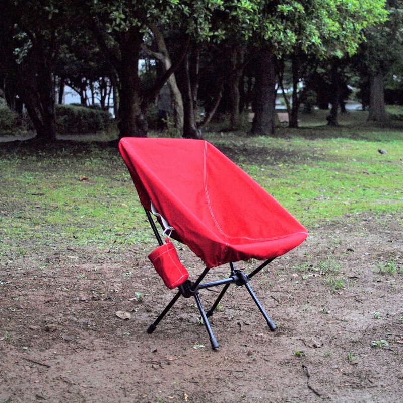 Camping chair cover (red twill fabric) - ชุดเดินป่า - ผ้าฝ้าย/ผ้าลินิน สีแดง