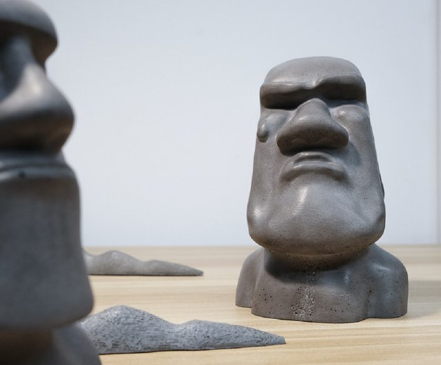 Three Generations Of Easter Island Stone Statues Moai Do Not Cry Cement Gifts Aquarium Fish Tanks Gardening Landscape Qishe Design Items For Display I Easter Island Stone Statues Moai Do, Moai Garden Statues Australian Open