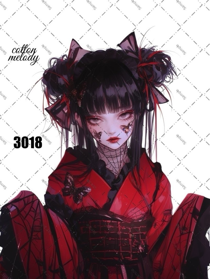 original sticker o.3018 人物ステッカー オリジナルステッカー cotton melody - 貼紙 - 紙 