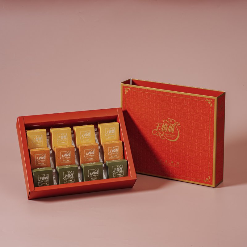 王媽媽三色 鳳梨土鳳梨抺茶禮人盒12入 - 蛋糕/甜點 - 其他材質 
