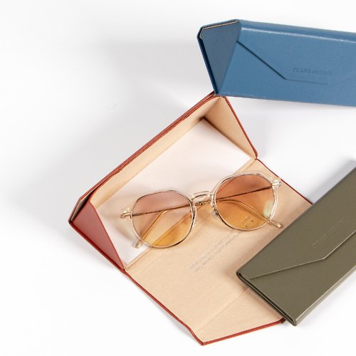 Premium Authentic PA-折疊收納皮革眼鏡盒-原色系列多色任選