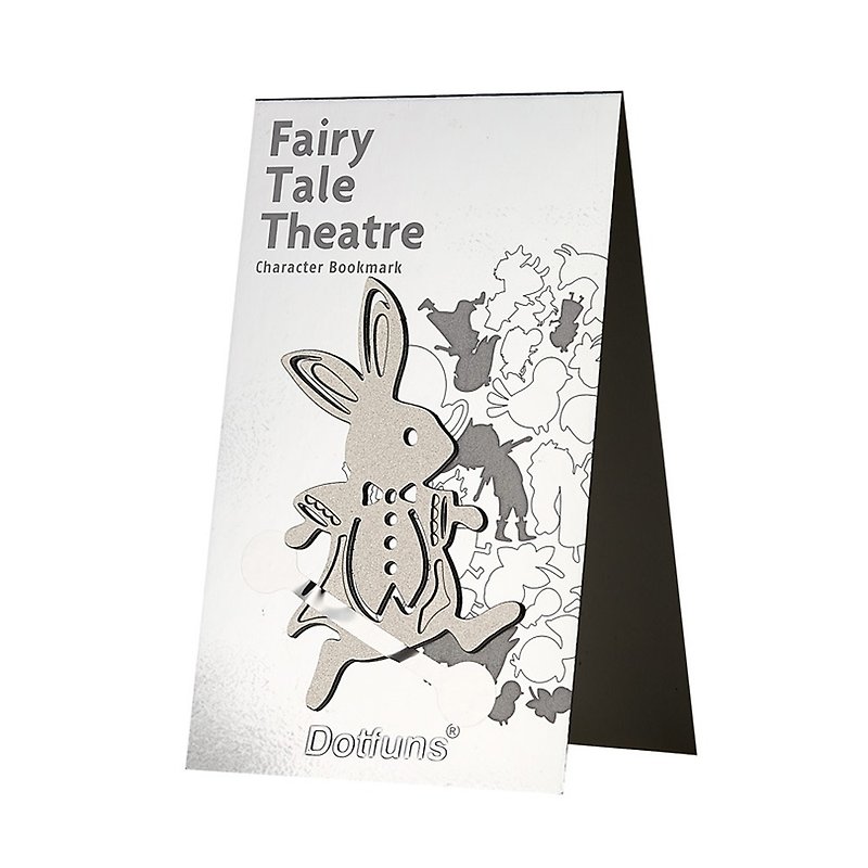 Bookmark of fairy tale stage characters / Mr. White Rabbit - Bookmarks - Other Metals Silver