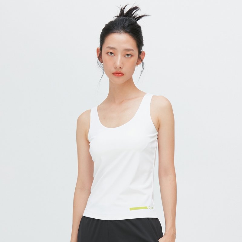 抗菌透氣Bra背心(女)-永晝白 - 背心/無袖上衣 - 聚酯纖維 白色