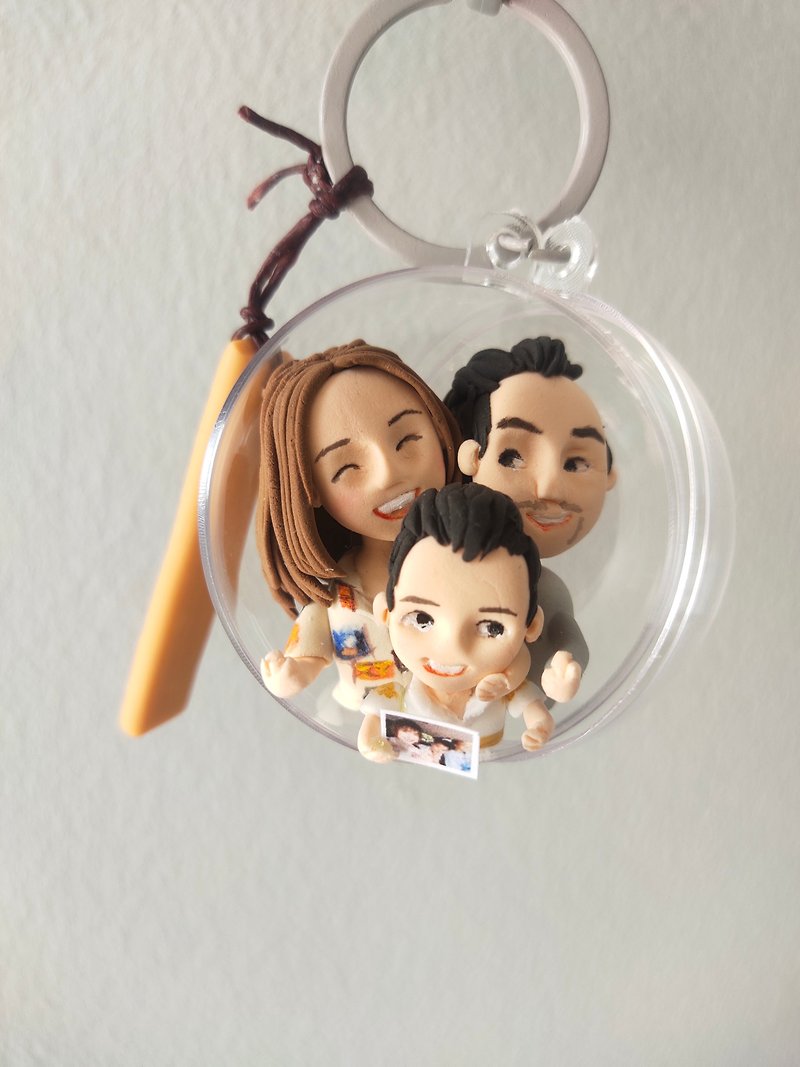 (Made to order) customize personal model ,Family key chain - Stuffed Dolls & Figurines - Other Materials Multicolor