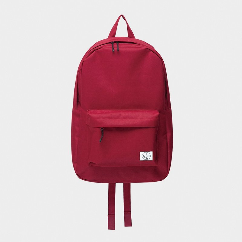 Original color simple backpack:: wine red:: - Backpacks - Polyester Red