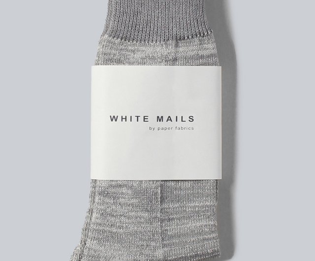 WHITE MAILS】PAPER PILE MIDDLE GAUGE SOCKS - Shop CRAHUG Socks