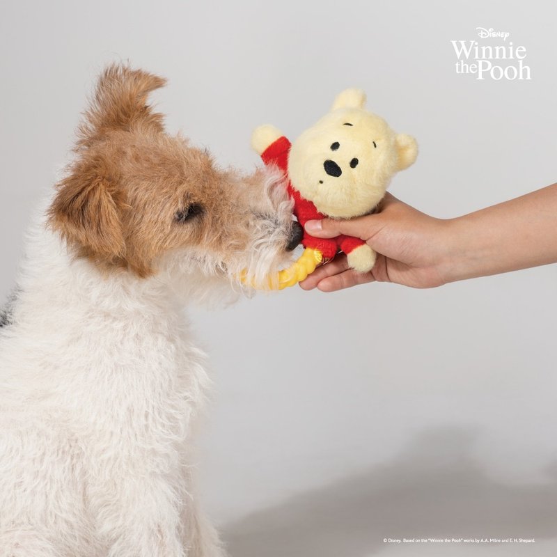 【PETSVILLE&迪士尼】小熊維尼寵物發聲玩具   寵物 寵物用品 - 貓/狗玩具 - 聚酯纖維 多色