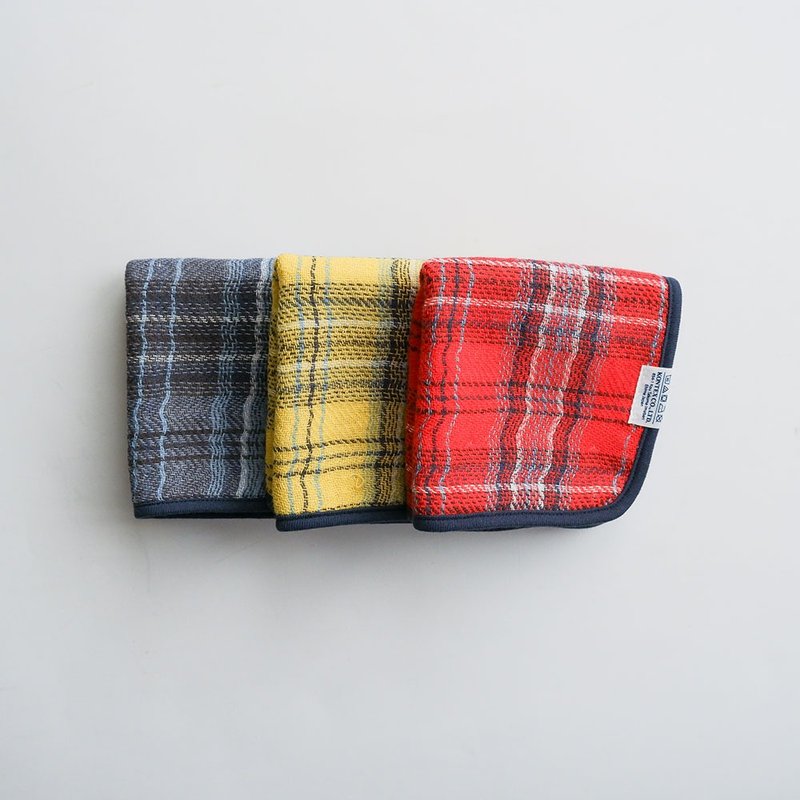 [kontex] Imabari colorful plaid cotton handkerchief (20x20cm, three colors optional) - Towels - Cotton & Hemp Multicolor