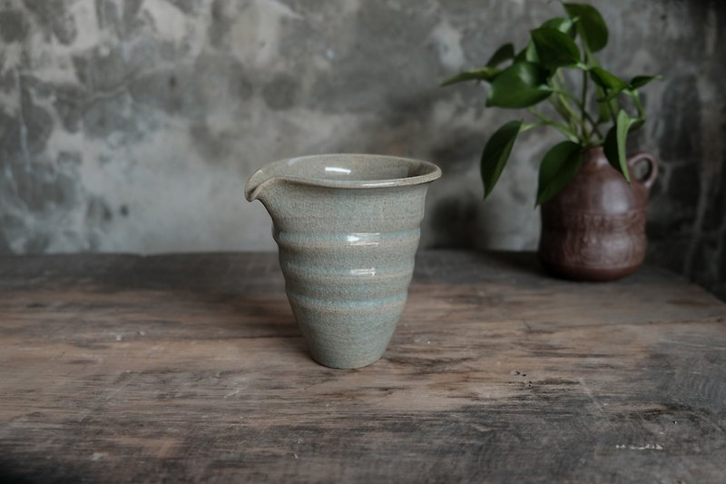 Tea sea l glass marble glaze hand pattern small milk jug - Teapots & Teacups - Pottery Green