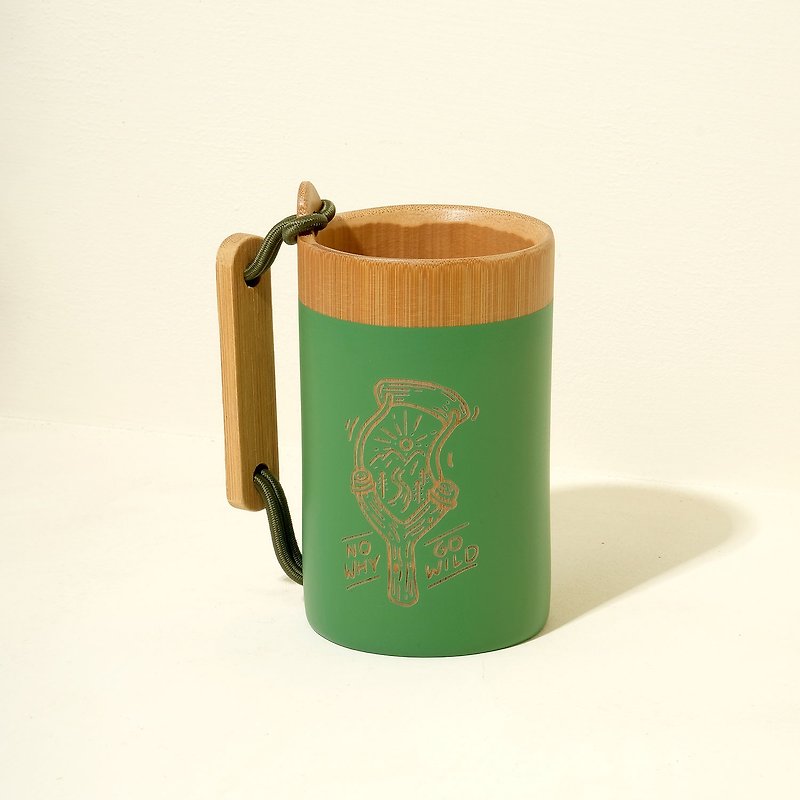 Outdoor Cup vitality concave bean cup (slingshot) - แก้วมัค/แก้วกาแฟ - ไม้ไผ่ สีกากี